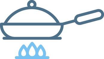 Pan Line Two Colour Icon Design vector