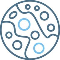 Pluto Line Two Colour Icon Design vector