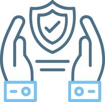 Reliability Line Two Colour Icon Design vector