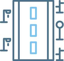 Road Line Two Colour Icon Design vector