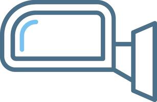 Side Mirror Line Two Colour Icon Design vector