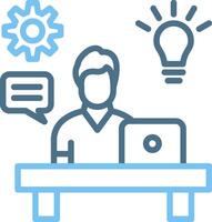 Skill Line Two Colour Icon Design vector