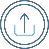 Upload Line Two Colour Icon Design vector