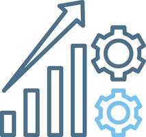 Career Management Line Two Colour Icon Design vector