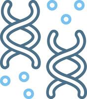 Chromosome Line Two Colour Icon Design vector