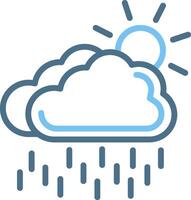 Drizzle Line Two Colour Icon Design vector