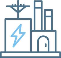 Electric Factory Line Two Colour Icon Design vector
