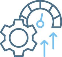 Efficiency Line Two Colour Icon Design vector