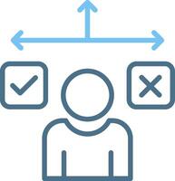 Guide Line Two Colour Icon Design vector