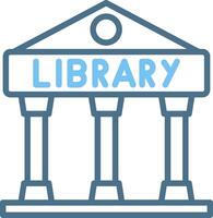 Library Line Two Colour Icon Design vector