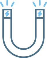 Magnetism Line Two Colour Icon Design vector