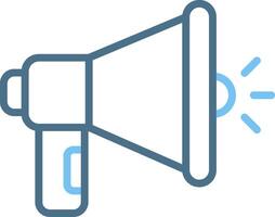Mega phone Line Two Colour Icon Design vector