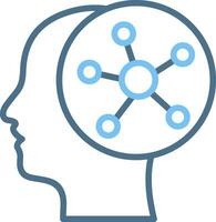 Psychology Line Two Colour Icon Design vector