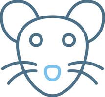 Rat Line Two Colour Icon Design vector