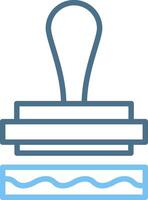 Stamp Line Two Colour Icon Design vector