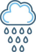 Rain Line Two Colour Icon Design vector