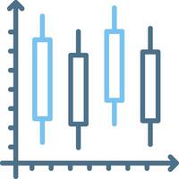 Stock Chart Line Two Colour Icon Design vector