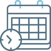 Timetable Line Two Colour Icon Design vector
