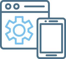 Web Optimization Line Two Colour Icon Design vector