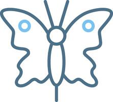 Butterfly Line Two Colour Icon Design vector