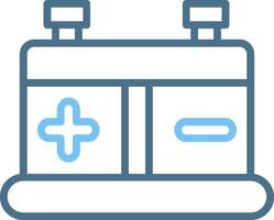 Battery Line Two Colour Icon Design vector