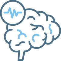 Brain Impulses Line Two Colour Icon Design vector