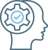 Cognitive Line Two Colour Icon Design vector