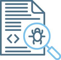 Debugging Line Two Colour Icon Design vector