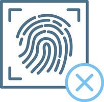 Denied Line Two Colour Icon Design vector