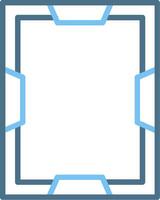 Frame Line Two Colour Icon Design vector
