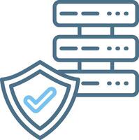 Database Security Line Two Colour Icon Design vector