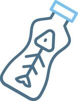 Fish Line Two Colour Icon Design vector