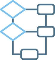Flowchart Line Two Colour Icon Design vector