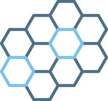 Honey Comb Line Two Colour Icon Design vector