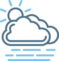 Haze Line Two Colour Icon Design vector