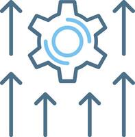Improvement Line Two Colour Icon Design vector