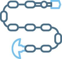 Manriki Line Two Colour Icon Design vector