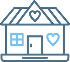 Shelter Line Two Colour Icon Design vector