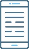 Smart Phone Line Two Colour Icon Design vector