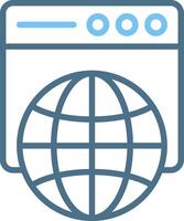 Web Hosting Line Two Colour Icon Design vector