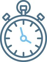 Stopwatch Line Two Colour Icon Design vector