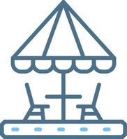Picnic Area Line Two Colour Icon Design vector