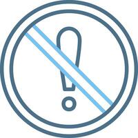 Exclamation Line Two Colour Icon Design vector