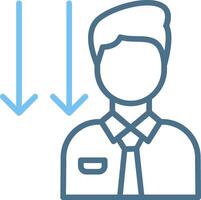 Employee Line Two Colour Icon Design vector