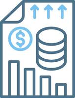 Investment Line Two Colour Icon Design vector