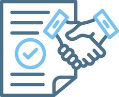 Certainty Line Two Colour Icon Design vector