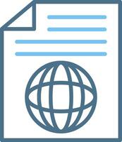 Web Document Line Two Colour Icon Design vector