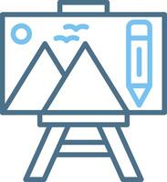 Canvas Line Two Colour Icon Design vector