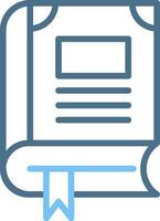 Book Line Two Colour Icon Design vector