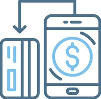 OnLine Two Colour Payment Line Two Colour Icon Design vector